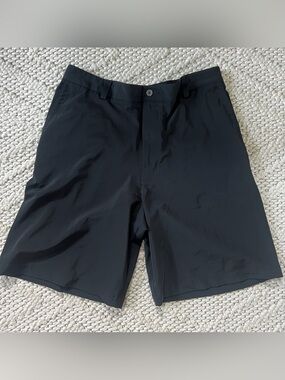 Nike Fit Dry Mens Black Flat Front Golf Shorts Size 33 EUC